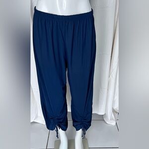 Nwt- Bryn Walker Ruched Pants, Sz L, Navy Blue/ PRICE IS FIRM!